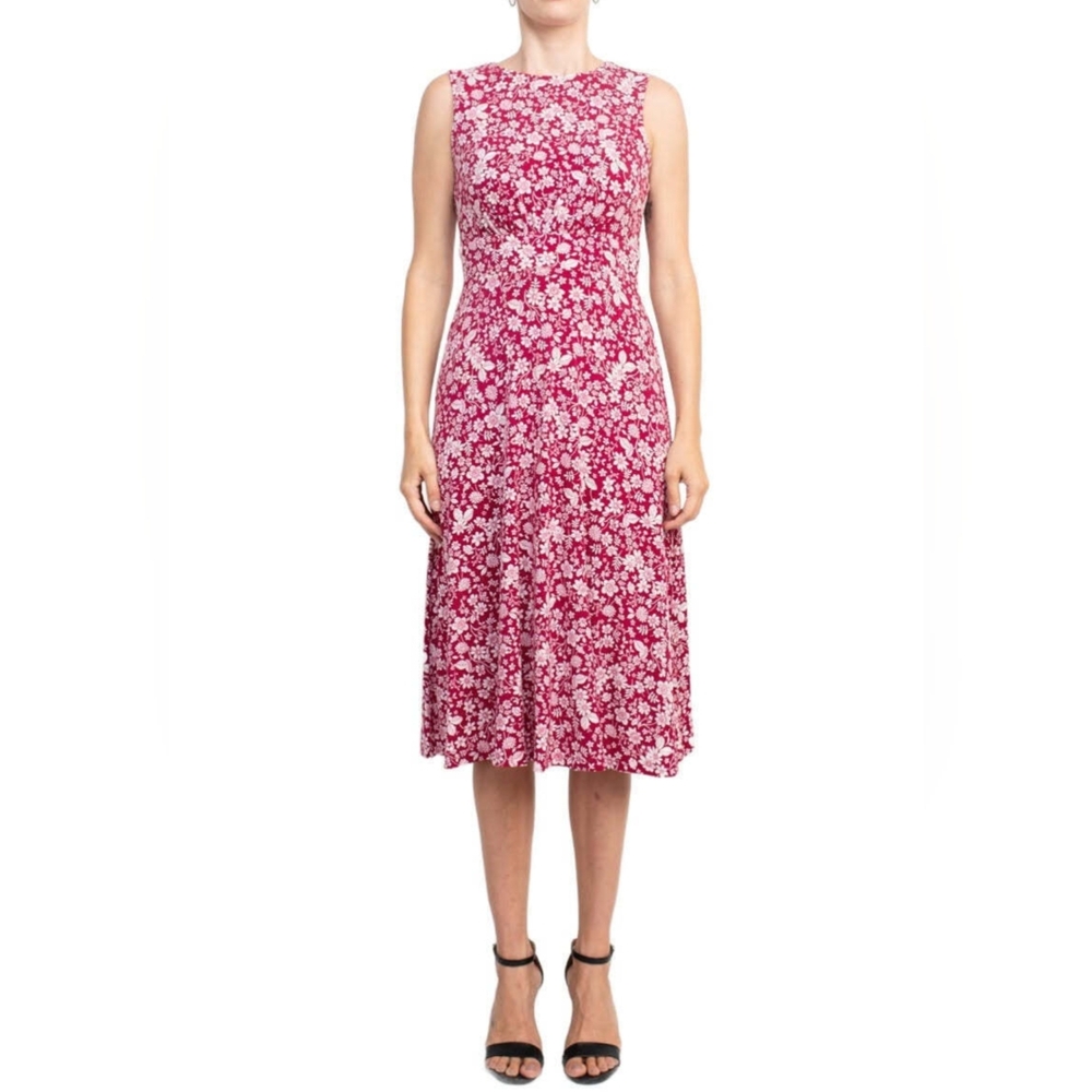 Adorn Red Floral Dress, never worn, size 10